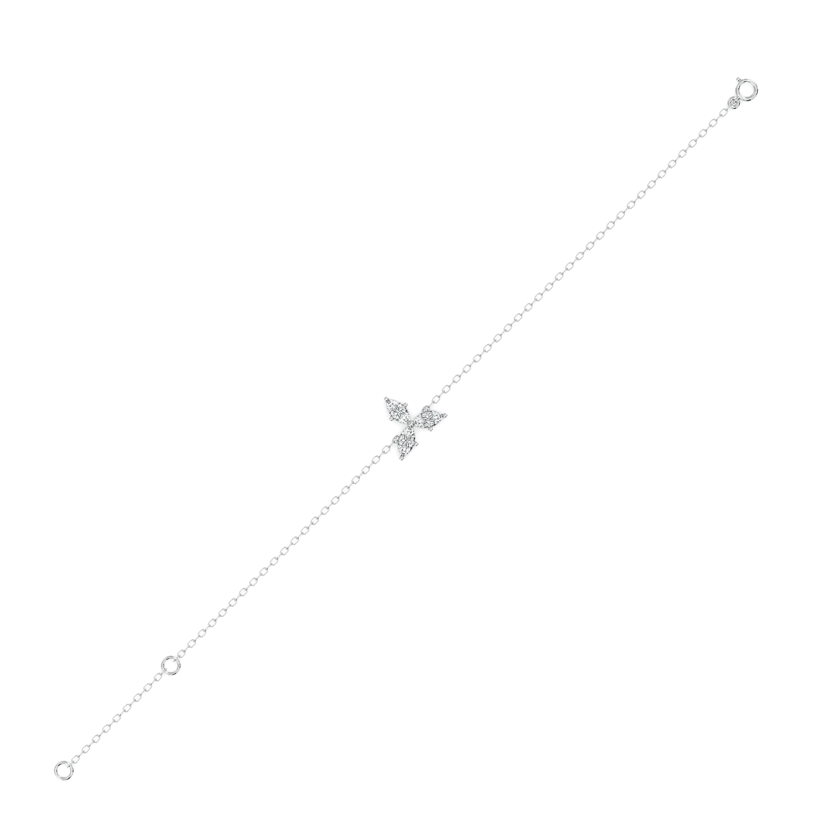 Marquise Triad Pure Gold Lab Diamond Bracelet