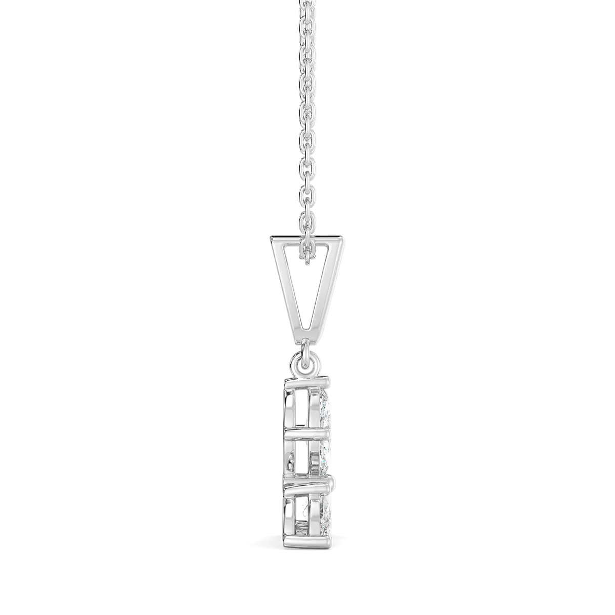 Marquise Triad Pure Gold Lab Diamond Pendant