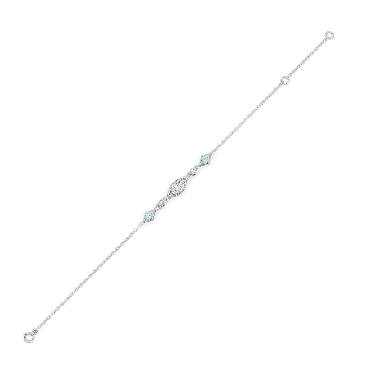 Marquise Mist Pure Gold Lab Diamond Bracelet