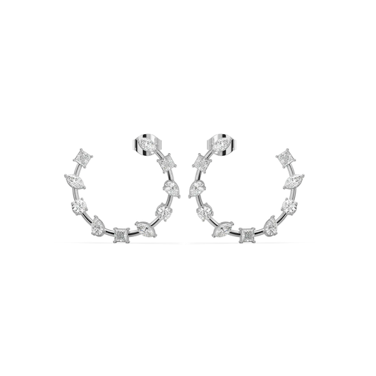 Diamond Cosmos Hoop Pure Gold Lab Diamond Earrings