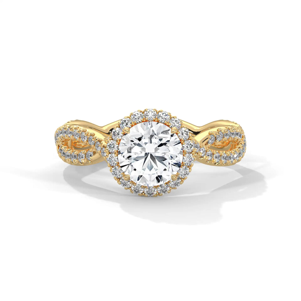 Twist & Shine Pure Gold Lab Diamond Solitaire Ring
