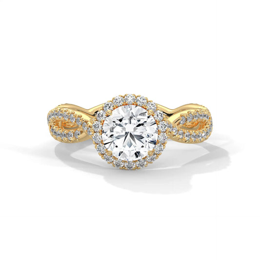 Twist & Shine Pure Gold Lab Diamond Solitaire Ring