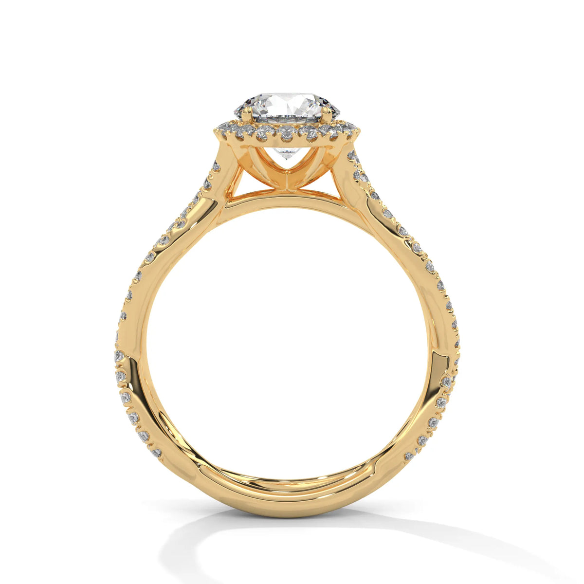 Twist & Shine Pure Gold Lab Diamond Solitaire Ring