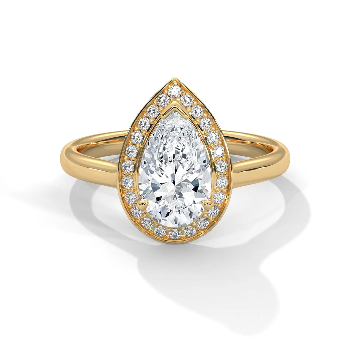 Pearlight Pure Gold Lab Diamond Solitaire Ring