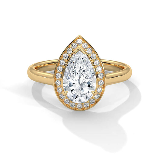 Pearlight Pure Gold Lab Diamond Solitaire Ring