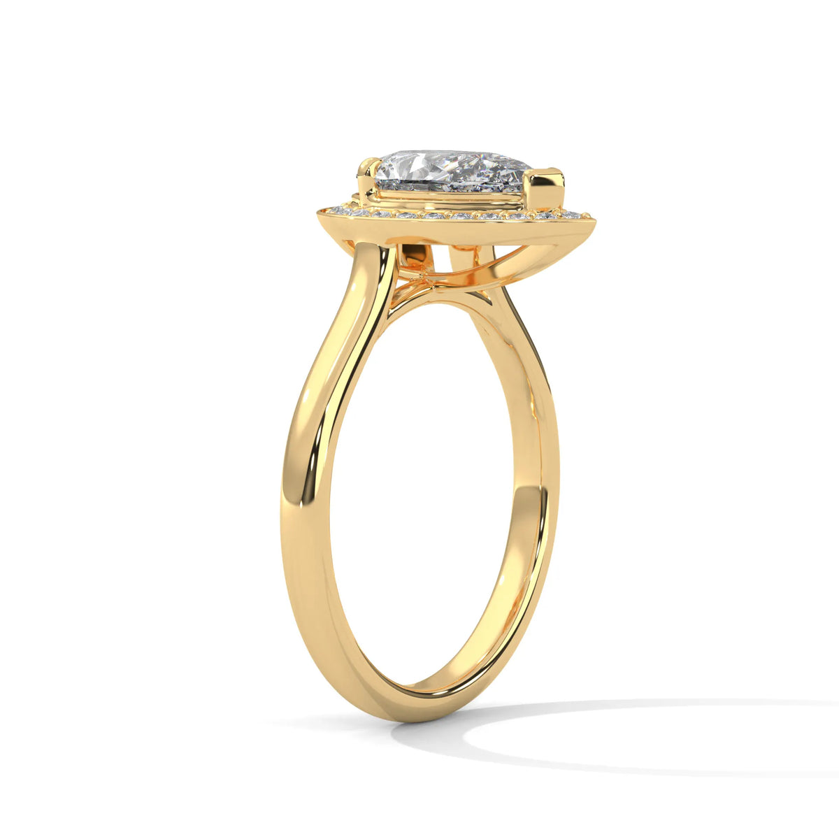Pearlight Pure Gold Lab Diamond Solitaire Ring