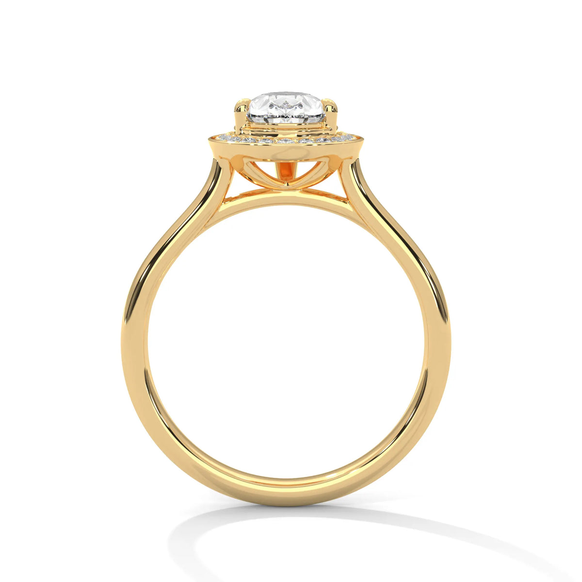 Pearlight Pure Gold Lab Diamond Solitaire Ring