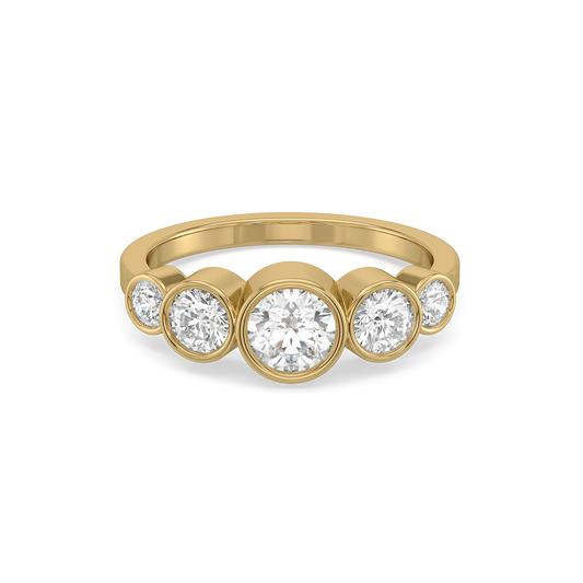 Solitaire Drops - Pure Gold Lab Diamond Ring