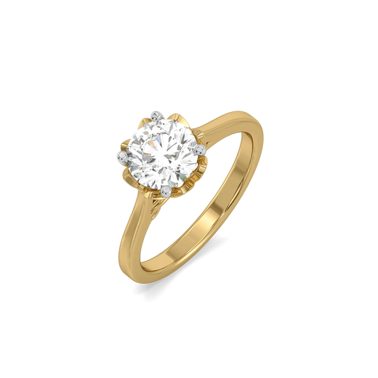 Love Script Solitaire Pure Gold Lab Diamond Ring