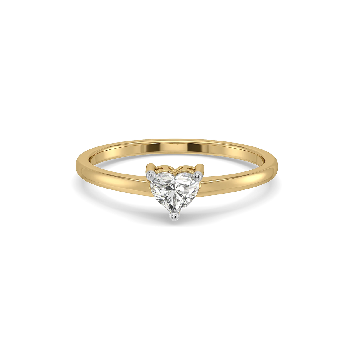 Amora Heart Solitaire Pure Gold Lab Diamond Ring