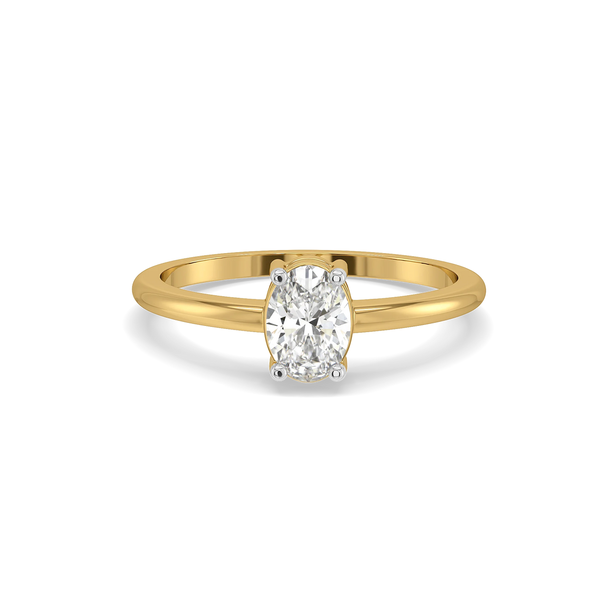 Aura Oval Solitaire - Pure Gold Lab Diamond Ring