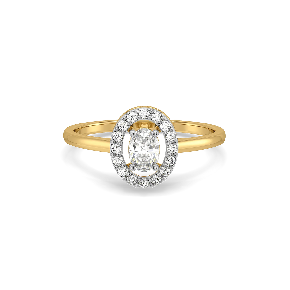 Empress Oval - Pure Gold Lab Diamond Solitaire Ring