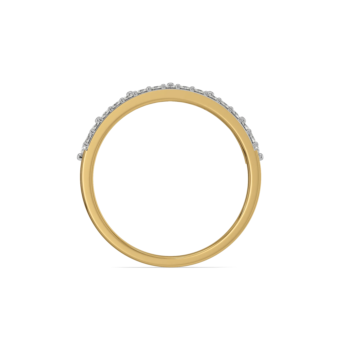 Tiara Band Pure Gold Lab Grown Diamond Eternity Ring