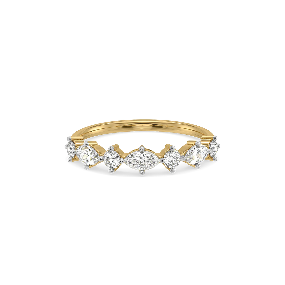 Marquise Rhythm Pure Gold Lab Grown Diamond Ring