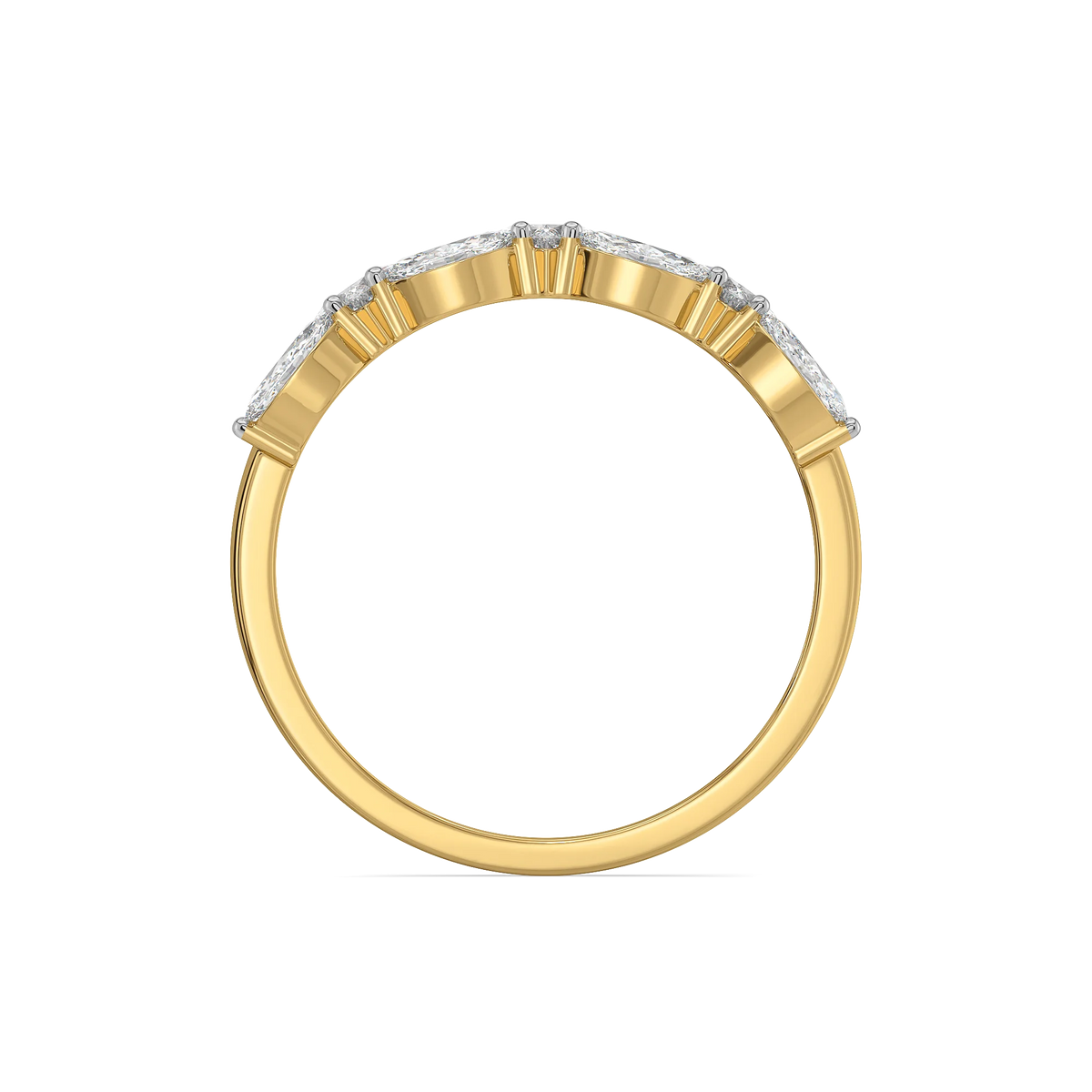 Queen’s Crown Pure Gold Lab Grown Diamond Ring
