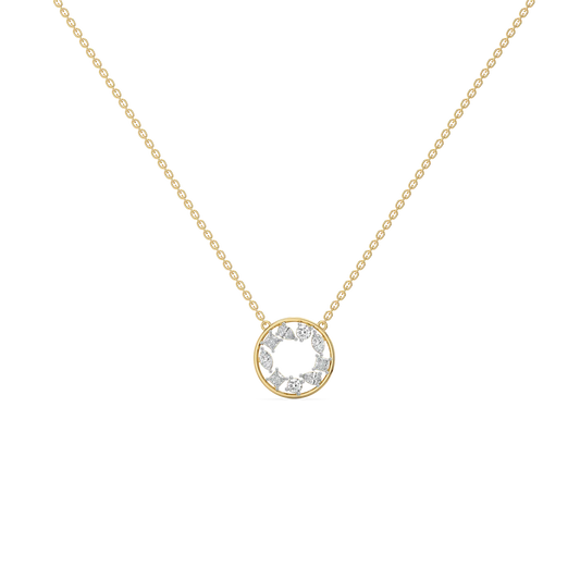 Symphony of Shapes Pure Gold Lab Diamond Necklace