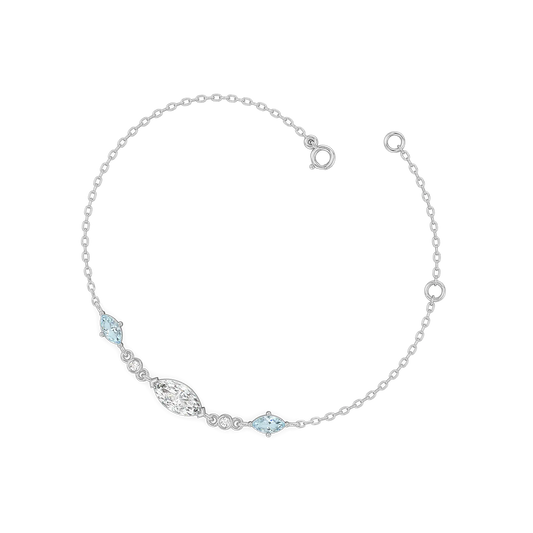 Marquise Mist Pure Gold Lab Diamond Bracelet