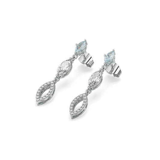 Marquise Mist Drops Pure Gold Lab Diamond Earrings