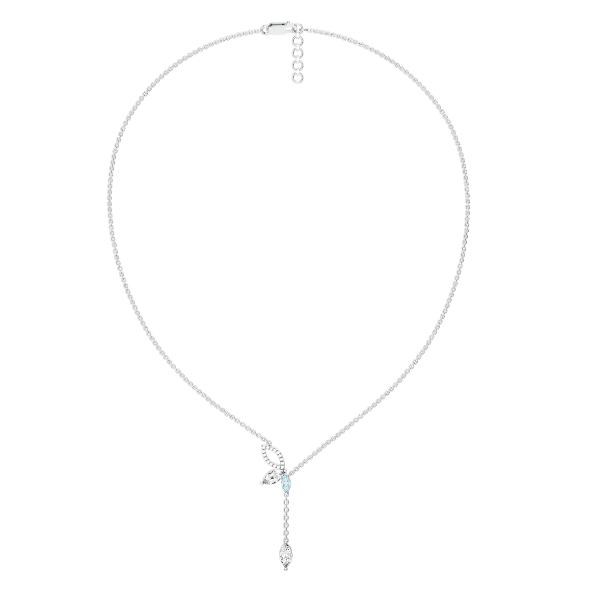 Marquise Mist Pure Gold Lab Diamond Necklace