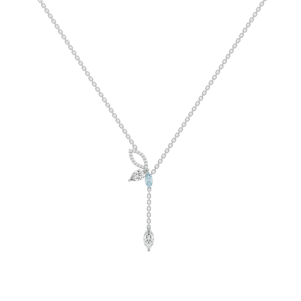Marquise Mist Pure Gold Lab Diamond Necklace