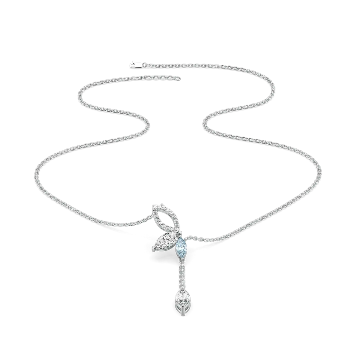 Marquise Mist Pure Gold Lab Diamond Necklace