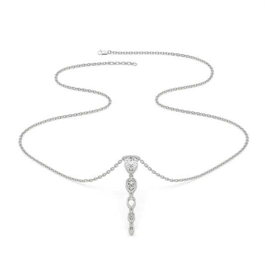 Sway in Pear Pure Gold Lab Diamond Solitaire Necklace