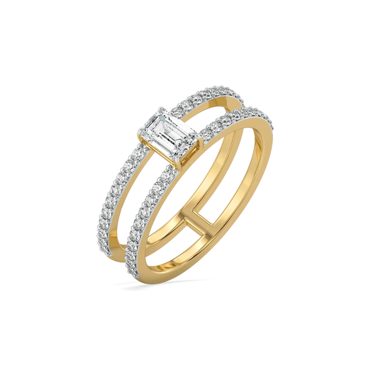 Forever Emerald Pure Gold Lab Diamond Solitaire Ring